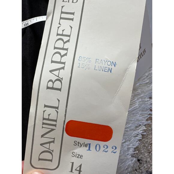 Vintage NWT Daniel Barrett for Neiman Marcus Black Peter Pan Collar Dress Sz 14 - Picture 7 of 12
